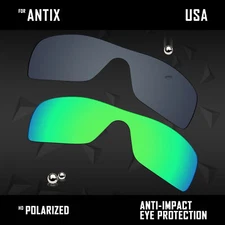 Anti Scratch Polarized Replacement Lenses for-Oakley Antix OO9077 Options
