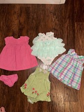 Girls summer bundle lot of 4 summer dresses- size 9 months