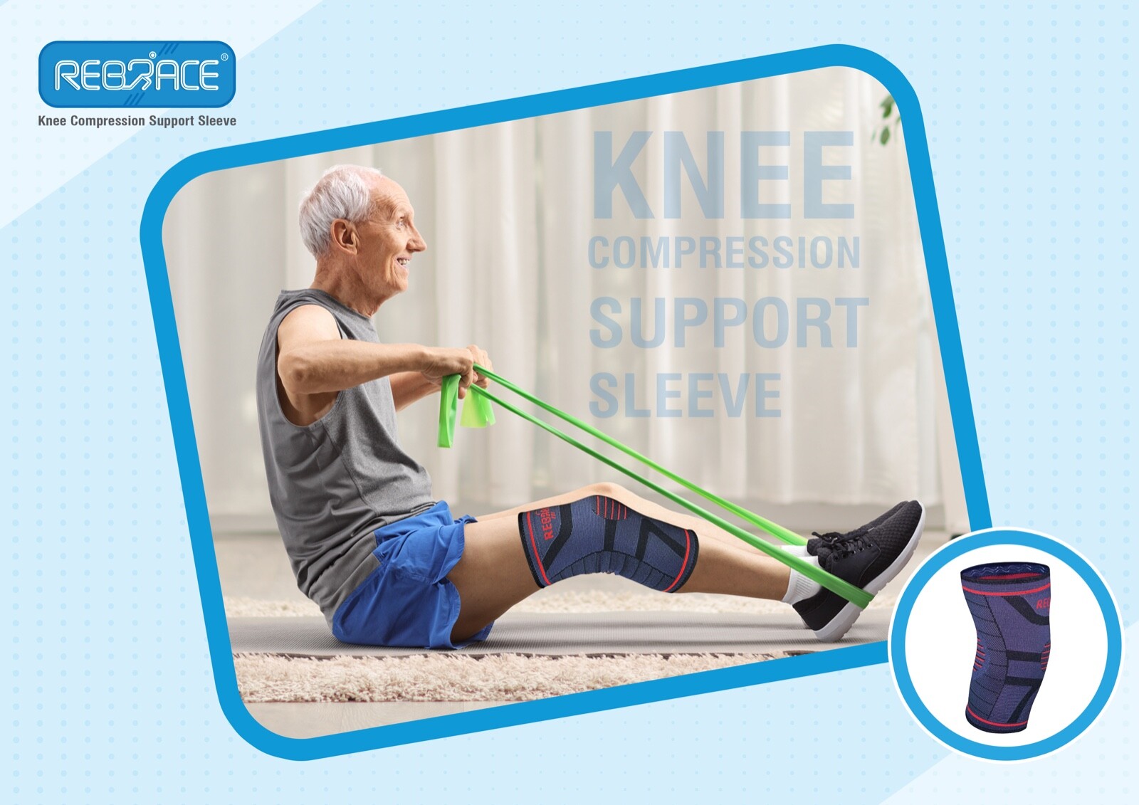REBRACE Knee Support Compression Sleeve - Premium Recovery Brace For ...
