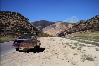 Vtg 1980 Slide Mercury Cougar XR-7 Car on Side of Road X6E008