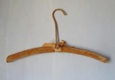 Chic Vintage Ocher Golden Yellow Velvet Fabric Ribbon Clothes HANGER Long Hook