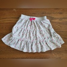GYMBOREE OUTLET Girls 7 Grey twirl skirt pink hearts
