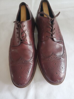 Joseph Abboud Men's Wing Tip Baroug Burgundy Dress Shoes Size