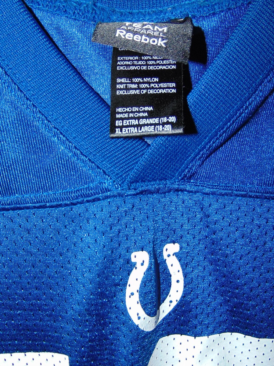インディアナポリス・コルツ 18番ジャージ XL Reebok Indianapolis Colts Retro Manning Jersey XL 18-20 Boys Reebok | eBay