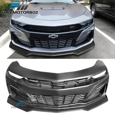 Fits 19-24 Chevy Camaro SS Unpainted Front Bumper PP With Matte Front Lip ABS