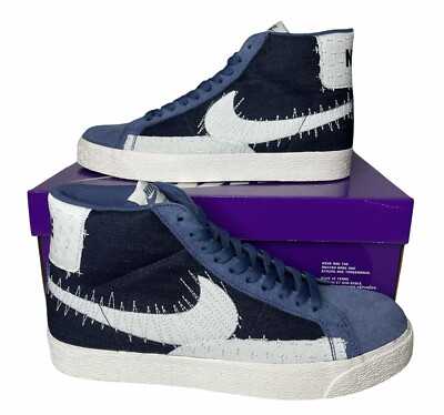 Nike Mens SB Zoom Blazer Mid PRM “Sashiko Mystic Navy” Size