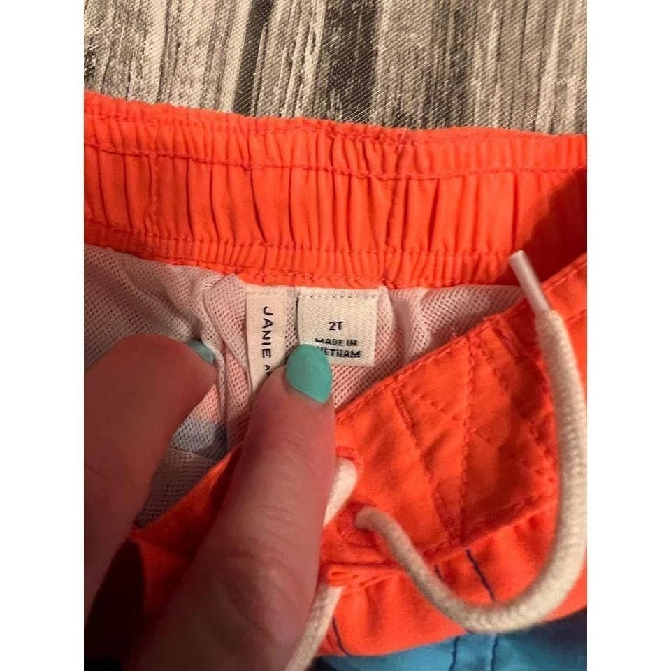 Bañador niño Janie and Jack azul y melocotón talla 2T Foto 2 de 4