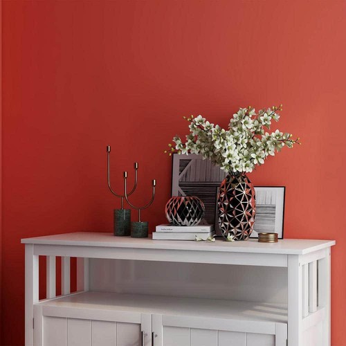 Unbranded 3-Shelf Pantry Organizer with 2 Doors Freestanding Solid Wood White - Picture 5 of 7