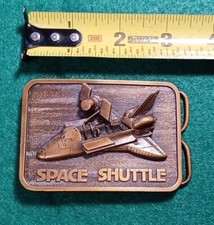 Space Shuttle Deploying A Satellite Belt Buckle 1980 The Buckle Connection