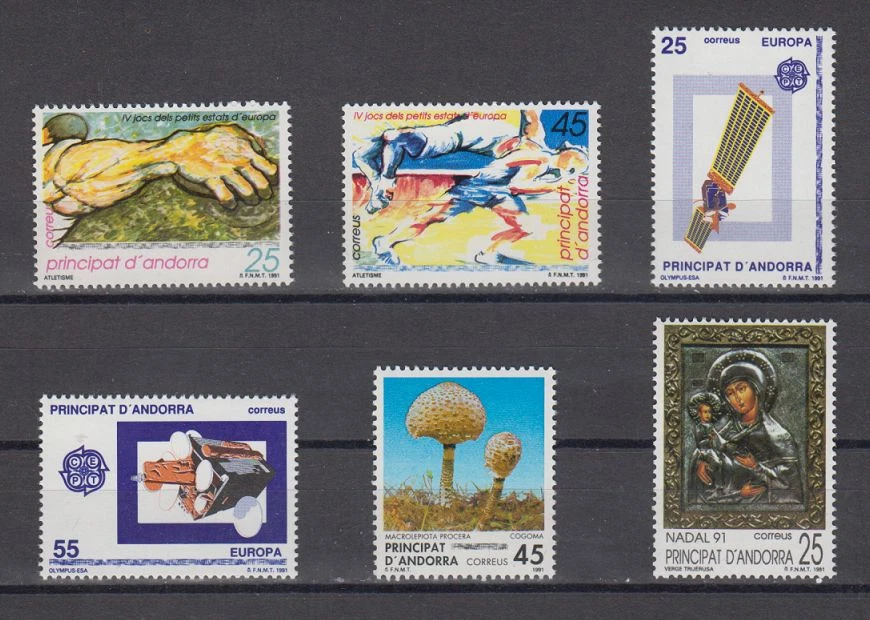 ANDORRA ESPAÑOLA (1991) AÑO COMPLETO NUEVO MNH SPAIN - EDIFIL 223/228