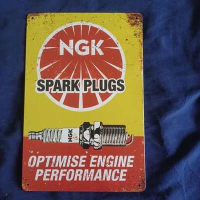 #ad #ad 8quot;X12quot; Metal Sign Man Cave Garage Bar Gas Station NGK Plugs Oil Wall Art Gas $13.00