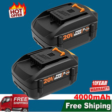 2X For WORX 20V Max Lithium WA3578 Power Tool 4.0Ah Battery WA3520 WA3575 WA3525