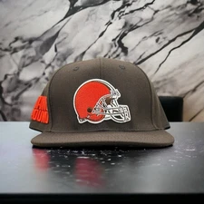 New NFL  Cleveland Browns Pro Standard SnapBack Hat 9fifty Type Cap helmet side 