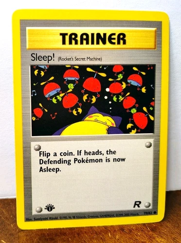 POKEMON SLEEP! 79/82 1ST EDITION TRAINER TEAM ROCKET LP SNORLAX