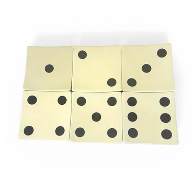 Restoration Hardware SWANK SERVE - LUCKY DICE 5.25'' Appetizer Plate Set 6 Square