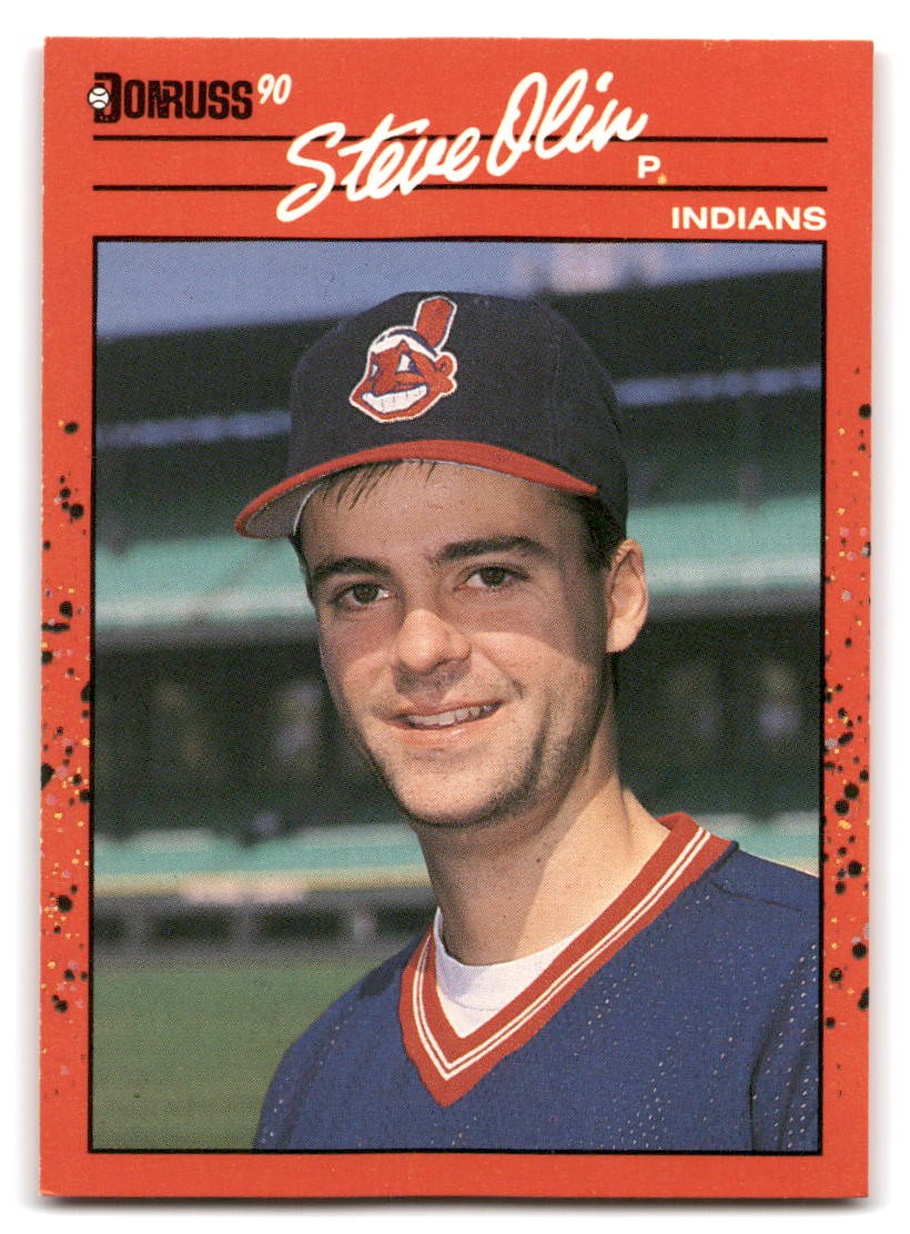 Steve Olin 1990 Donruss Baseball #438 Cleveland Indians Rookie RC