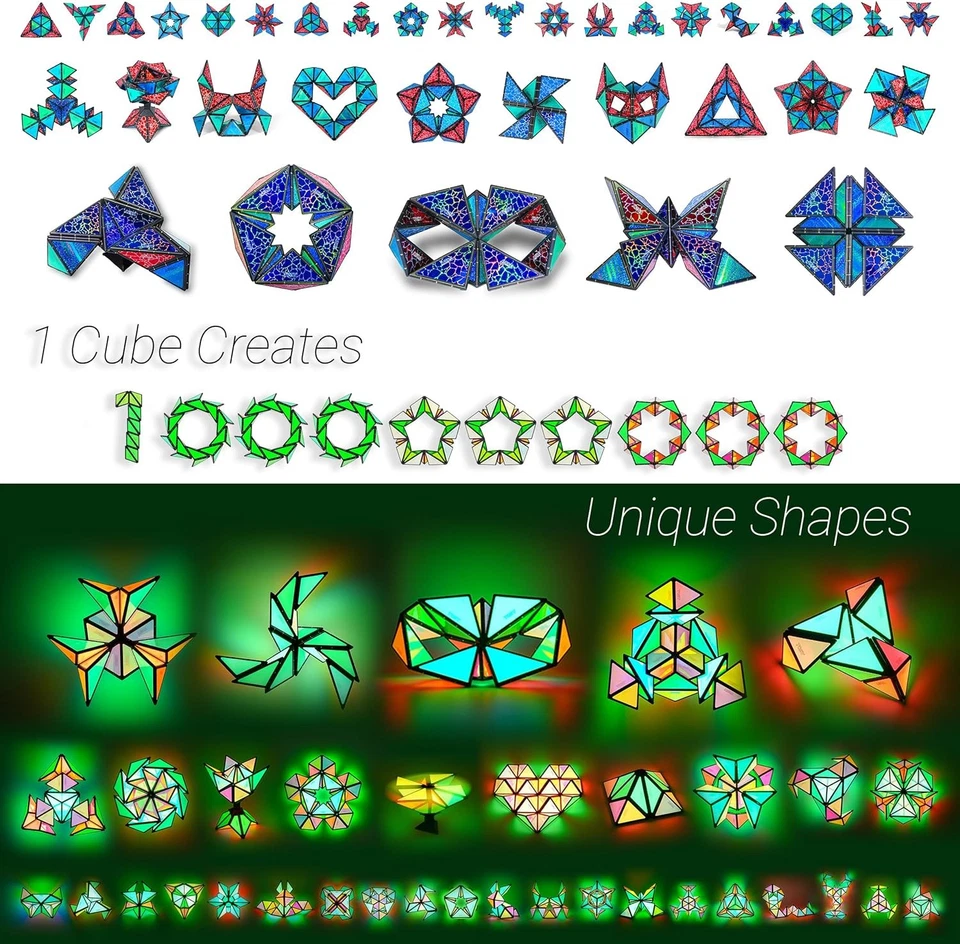 TOSY Magnet Pyramid Glow - 1 Cube Transforms into 1 Billion Shapes, 12  - Image 3 of 4