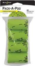 Nite Ize Pack-A-Poo Bag Dispenser 1 count (Pack of 60) Compostable Biodegradable