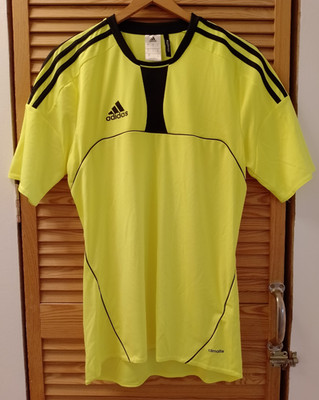 adidas Climalite Herren Trikot T-Shirt Kurzarm Gelb/Schwarz Gr. S Fußball