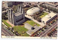 Postal Vista Aérea Temple Square Salt Lake City Utah EE. UU.