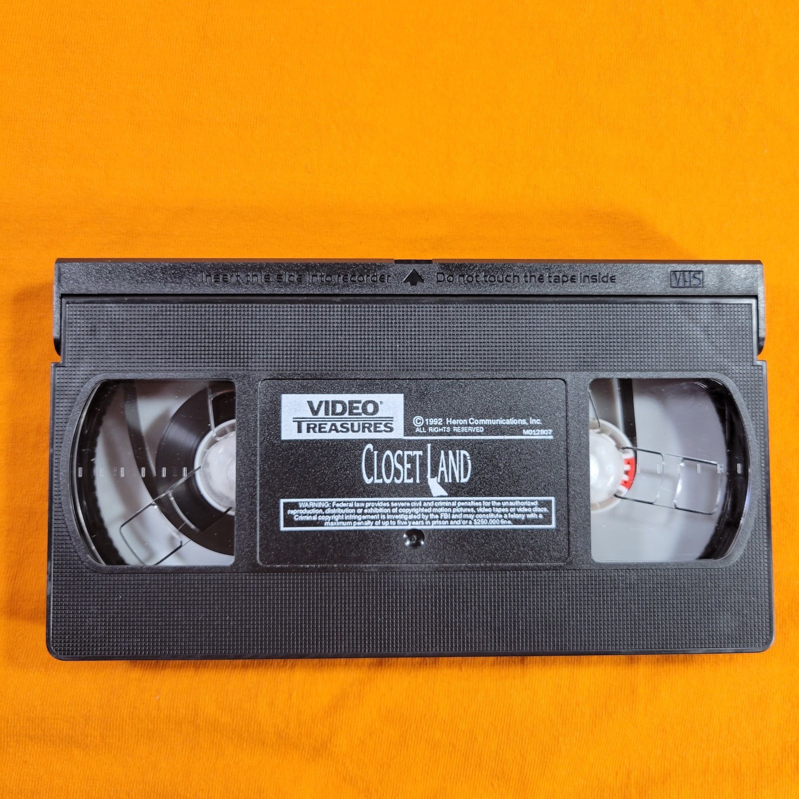 Closet Land VHS Tape 1991 Thriller Drama Movie 1992 Video Treasures Alan Rickman