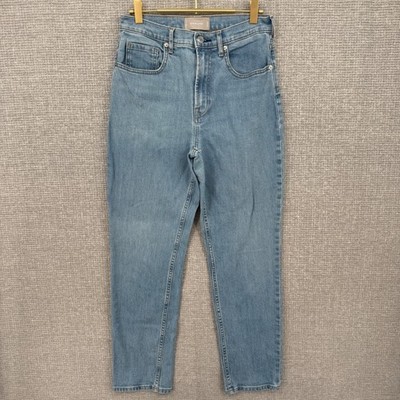 Everlane High Waist Straight Leg Jeans Light Wash Denim Women Size 28