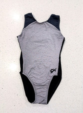 ULTRA SOFT GK Elite AXS X-Small Gymnastics Dance Leotard Heather Gray STRAPPY BK