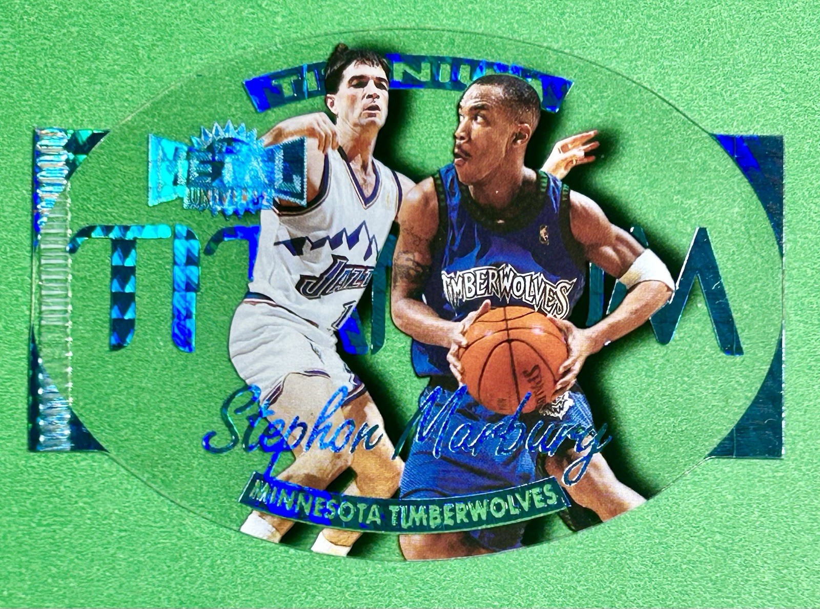 1997-98 Skybox Metal Universe Stephon Marbury Titanium #5 T Timberwolves