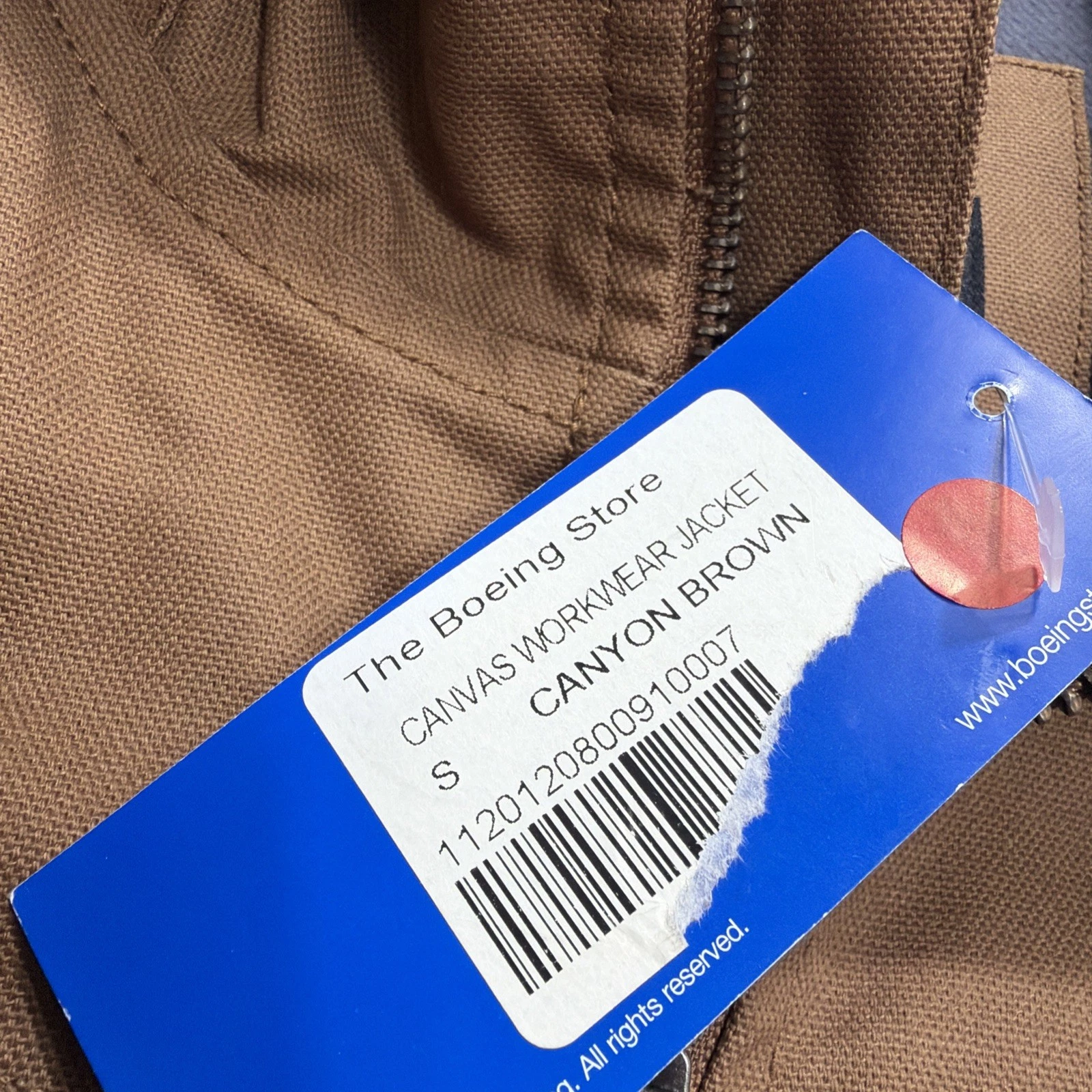 BOEING Mens Canvas Jacket Workwear Corduroy Collar Flannel Lined Insulated New! image 4