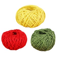 3 Pcs Cord String Braided Rope for Crafts Colored Hemp Decorative