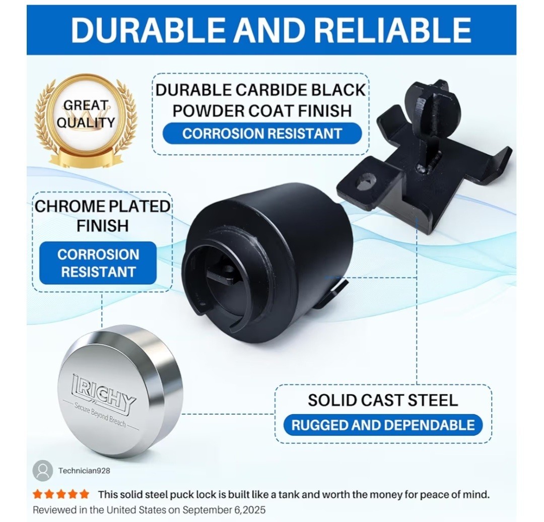 Trailer Lock Fits 2-5/16 Inch Coupler, Upgraded Anti Theft Heavy-Duty Steel NEW 