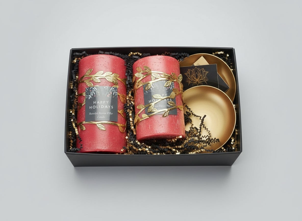 Beeswax Pillar Candle Set &ndash; 3pcs