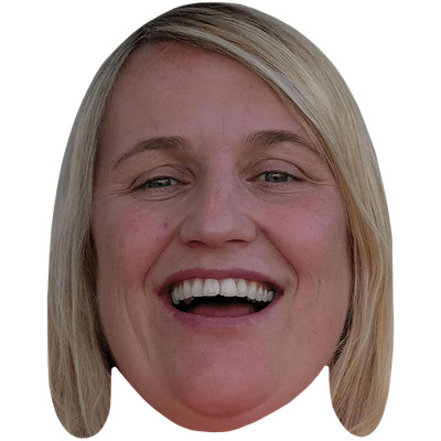Emma Hayes (Lächeln) Promi Maske, flaches Kartengesicht, Kostüm Maske