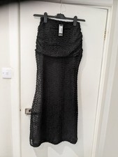 pretty little thing bandeau Style Sequin Dress Size 8 Black