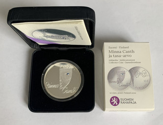 FINNLAND MINNA CANTH 10 EURO SILBER 2010 PP /PROOF OVP MIT BOX ZERTIFIKAT