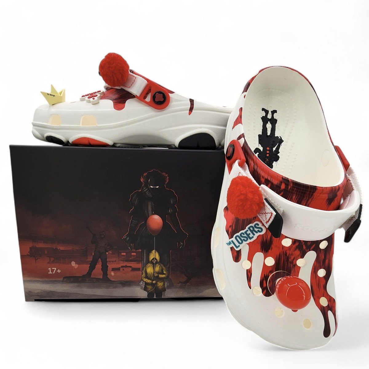 Crocs IT Movie All-Terrain Clog Horror Pack Pennywise Mens 9  display picture 3