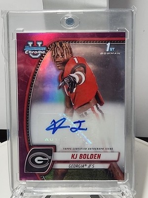 2024 Bowman Chrome U KJ BOLDEN 1ST Bowman Fuscia Refractor /150 Georgia Bulldogs
