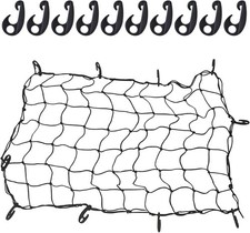 Cargo Net - Large Capacity Elastic Truck Bed Cargo Net Roof Rack Net With 10 Adj