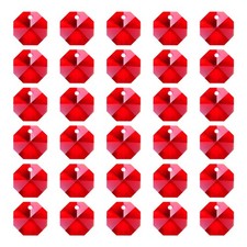 K9 Crystal Octagon Beads 1 Hole Pendants, 30 Pack 14mm, Light Red
