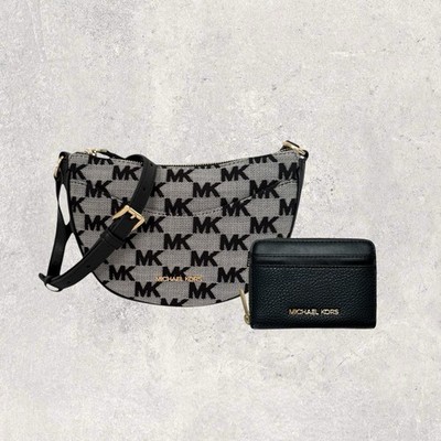 Michael Kors Tasche Umhängetasche Portemonnaie Jet Set Travel Dover Schwarz NEU