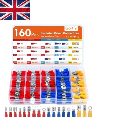 Isolierte Spatenverbinder Pack - 160 Stück für zuverlässige elektrische Verbindungen