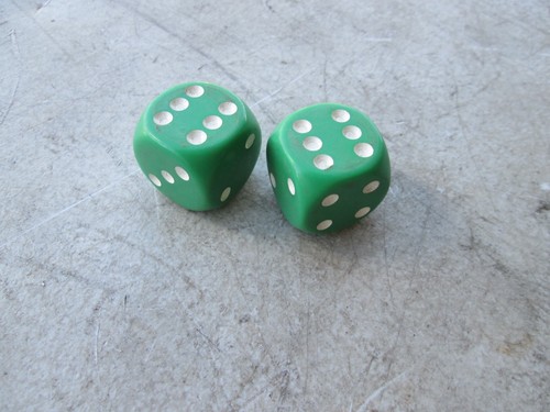 Harley-Davidson Green Dice Tire Valve Stem Cap Knucklehead Panhead Chop Bobber