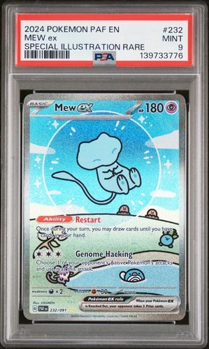 2024 POKEMON PAF EN-PALDEAN FATES SPECIAL ILLUSTRATION RARE #232 MEW EX PSA 9