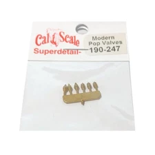 Cal Scale 190-247 Pop Valves Large Style Steam Locomotives Brass Castings (6) HO