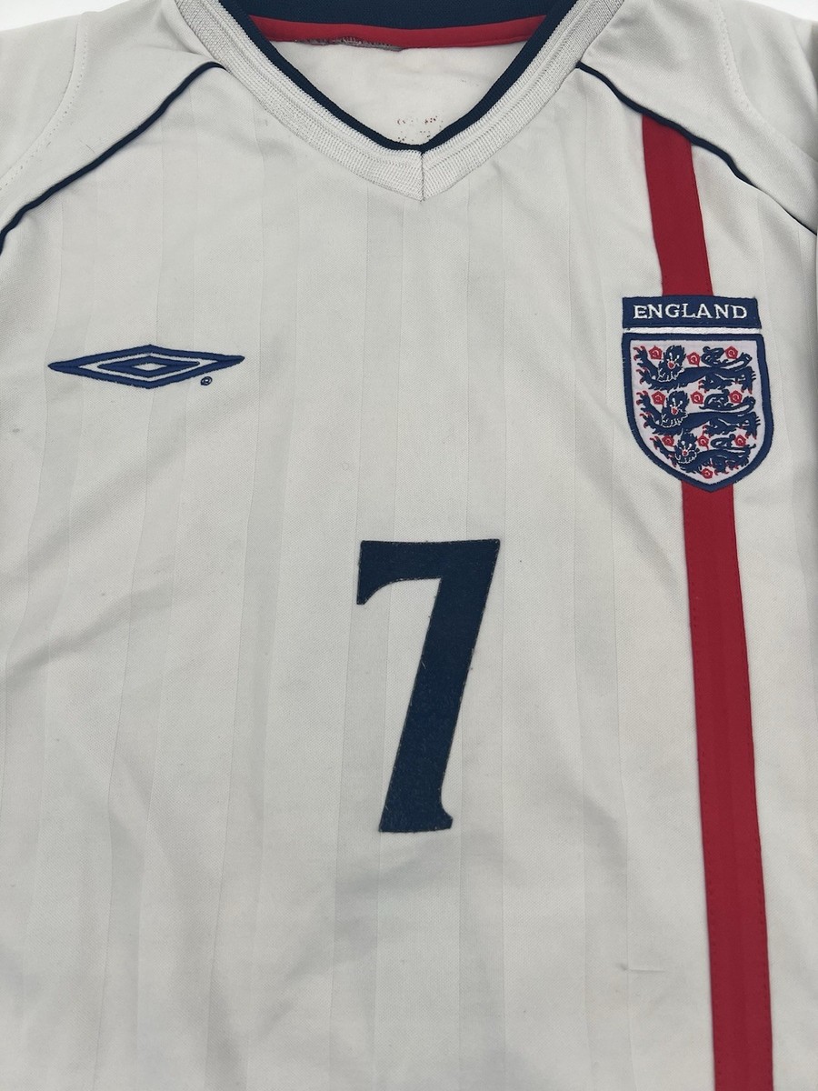 England 2001/2003Home Beckham #7 Authentic Umbro Jersey L Men