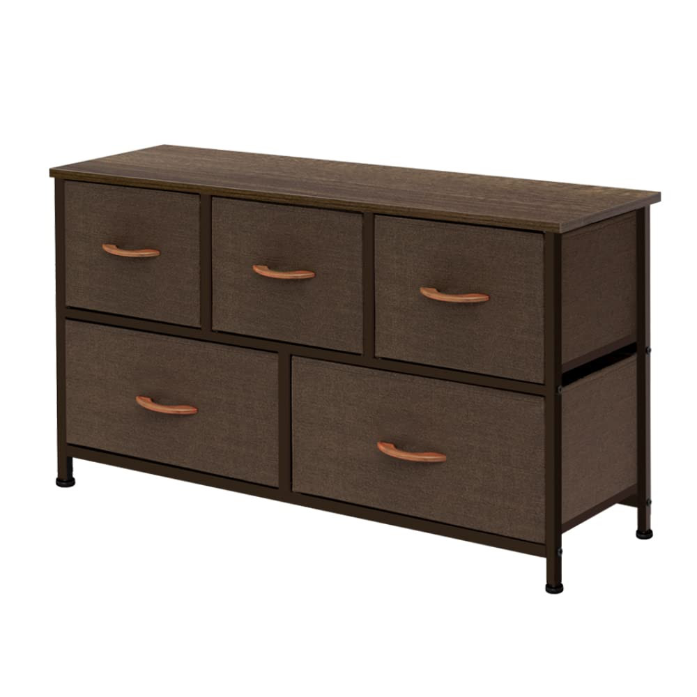 AZL1 Life Concept Extra Wide Dresser Storage Tower with Sturdy Steel Frame, 5...