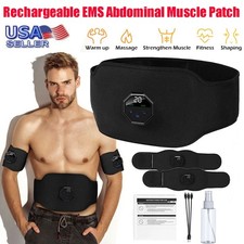 Abdominal Toning Belt Abs Training EMS Electric Muscle Stimulation Rechargeable