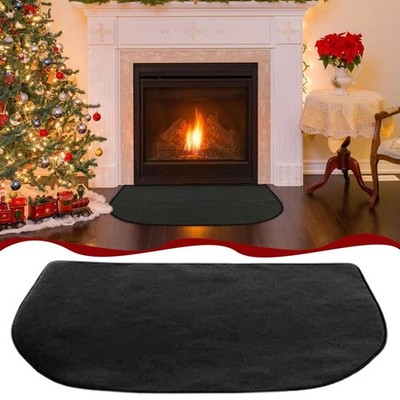 Fireproof Fireplace Mat Flame-Resistant Pad Rug for Hearth and Chiminea Fir K4N1