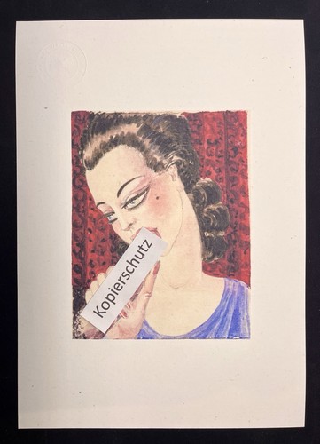 Kunstdruck Erotische Zeichnung aus Kunstmappe „Ländliche Liebe“ 1925 making love - Bild 1 von 3
