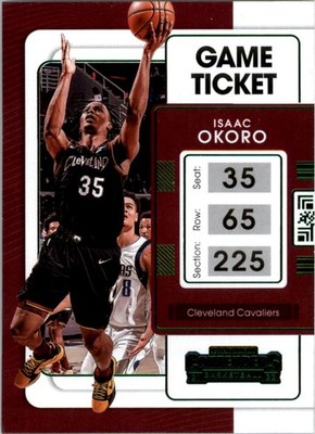 2021-22 Panini Contenders Game Ticket Green #96 Isaac Okoro - BSK